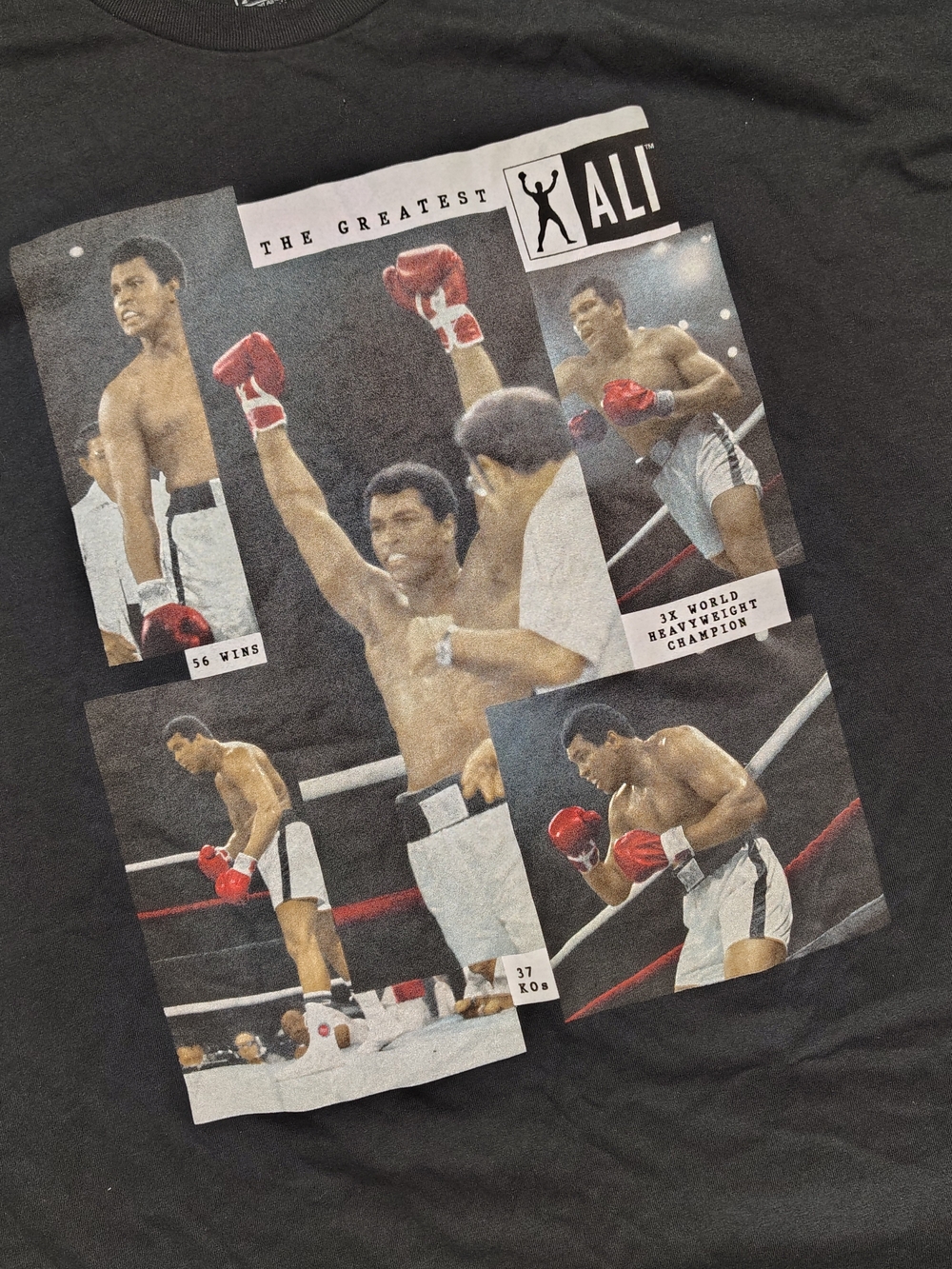 Muhammad Ali The Greatest Black Boxing Graphic T-shirt Men's Size 3X New